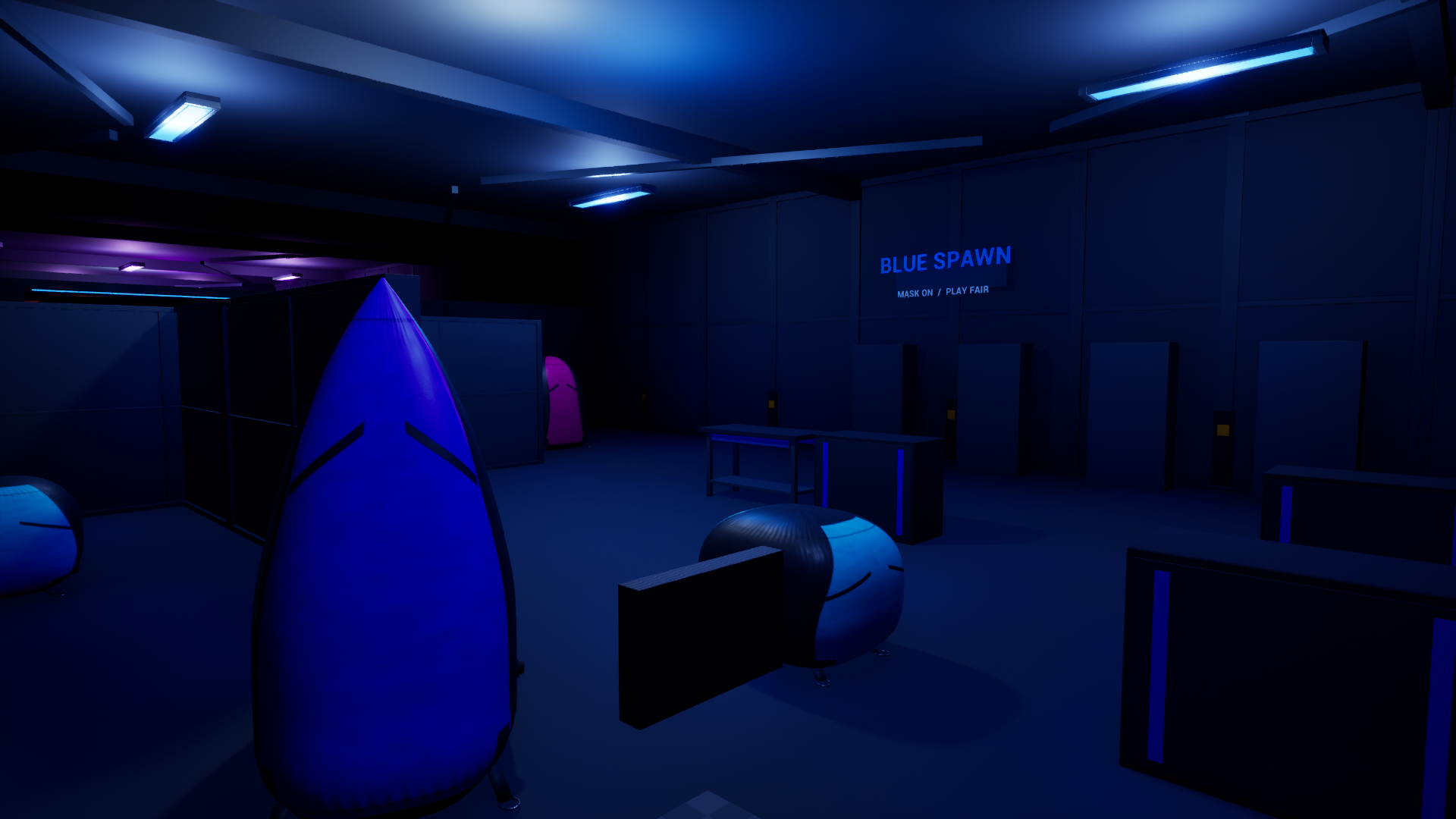 Map · Neon Nexus · Blue Spawn · Entwicklungsstand