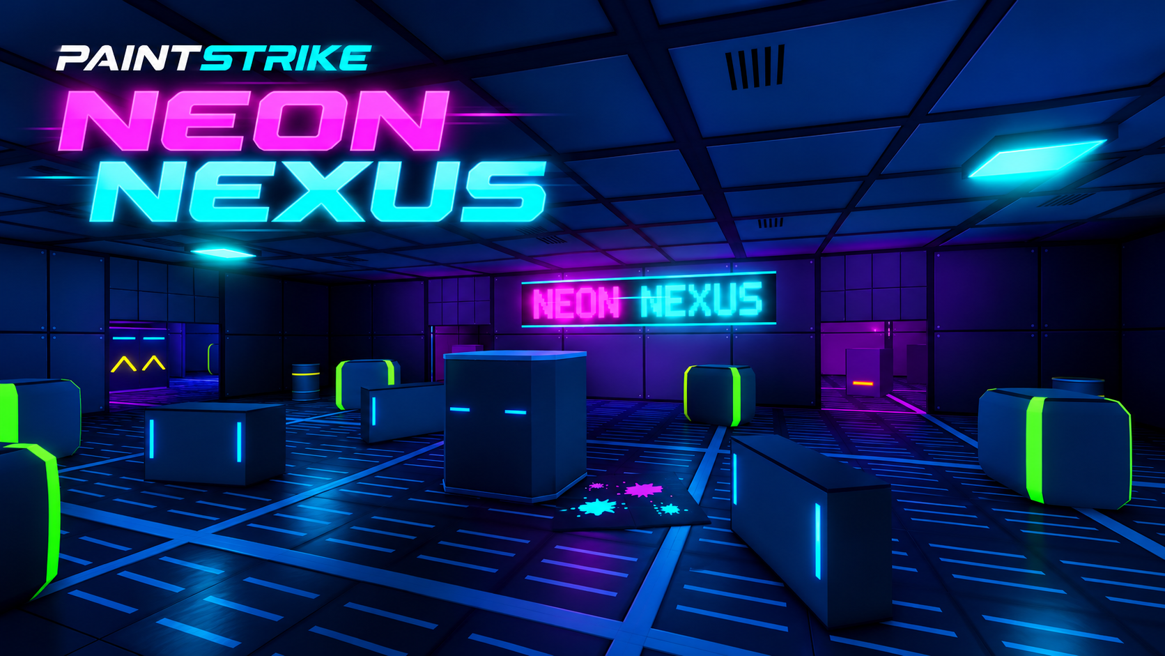 Offizielles Neon-Nexus-Vorschaubild mit cyan- und magentafarbenen Lichtern